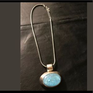 Vintage Blue Sparkle Necklace 1990’s